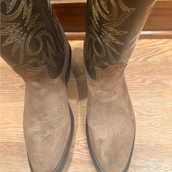 Laredo Tan Leather Cowboy Boots - Picture 3 of 9